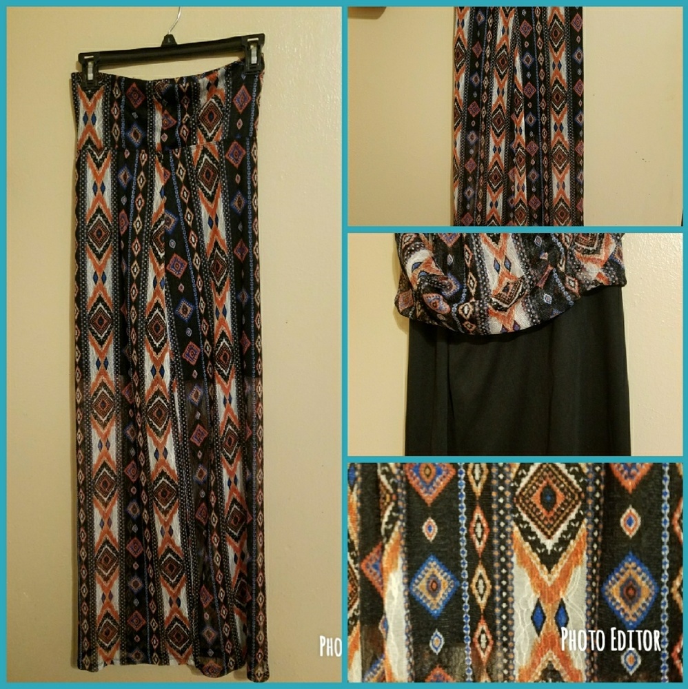 Long skirt with shorts under attached